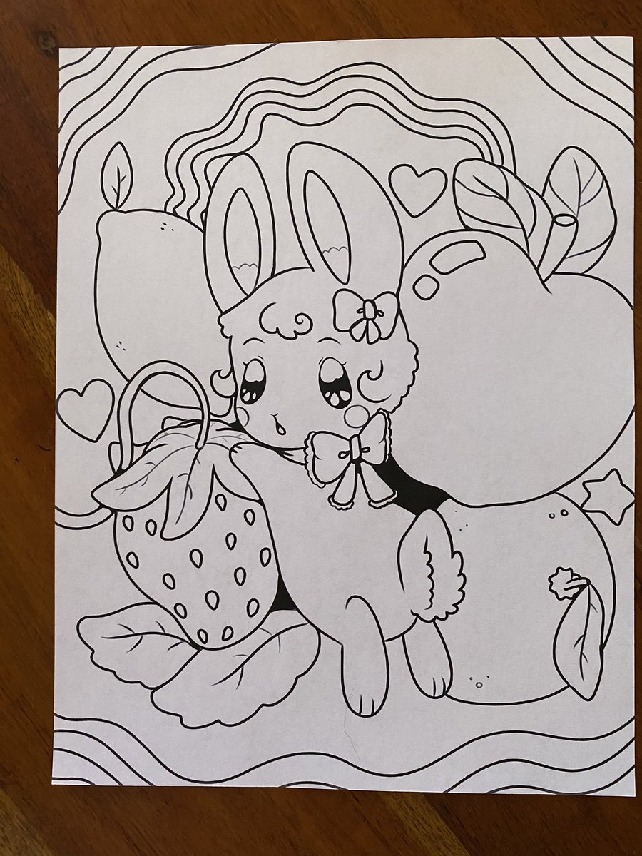 I made a coloring page for my little sister ^__^ If anyone wants to use it, feel free! 