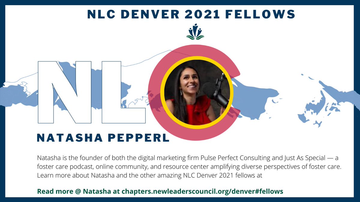 NLCDenver's tweet image. Natasha Pepperl is the founder the digital marketing firm Pulse Perfect Consulting and Just As Special — a foster care podcast, online community, and resource center amplifying diverse perspectives of foster care. Learn more! buff.ly/3xpMwCI 
#NewLeadersCouncil #DenverCO