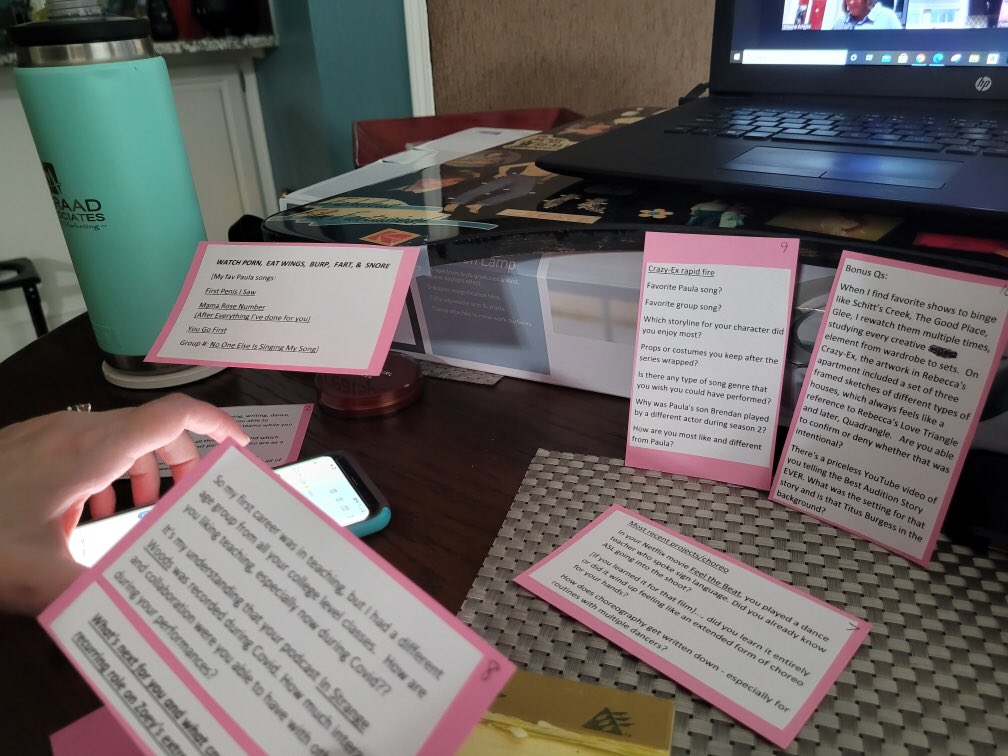 TereseI's tweet photo. Just finished the call with the incredibly talented @DLChamplin - our Carol wasn’t kidding about her notecard prep. THANK YOU for being a part of this lasting memory!  If you want an interactive experience with amazing humans, check out @BroadwayPlusNYC https://t.co/74MMxC29nw