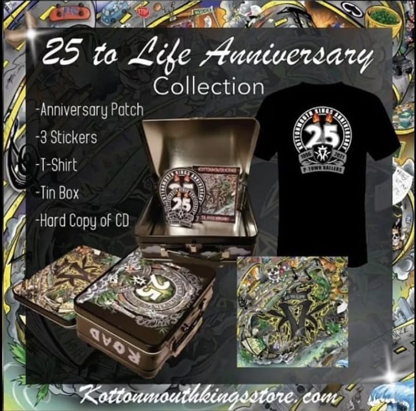 justmedash's tweet photo. ๐จ AVAILABLE NOW NOOwww๐จRight Now Only Available At https://t.co/843TaTj0ch The #official #25tolife #kottonmouthkings Tin #lunchbox #bundle Including A Hard Copy Of The #brandnew Album Grab Your Today Before Theyโre Gone #ptbkmkarmy #ptbrecords #kottonmouthkingsstore #highriders https://t.co/Af5HMDT6K2