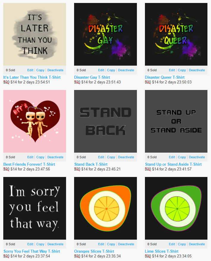 ChickensSecrets's tweet photo. I finally got some of my stuff up on teepublic.  So far, it’s the most t-shirtable stuff, but I’ll be adding more as time goes by. 

They do that thing where, for the first two days, you get stuff cheaper.  So now’s your chance! Here's what's up now:
https://t.co/cHs3DiAHGP https://t.co/BbSlQFTqak
