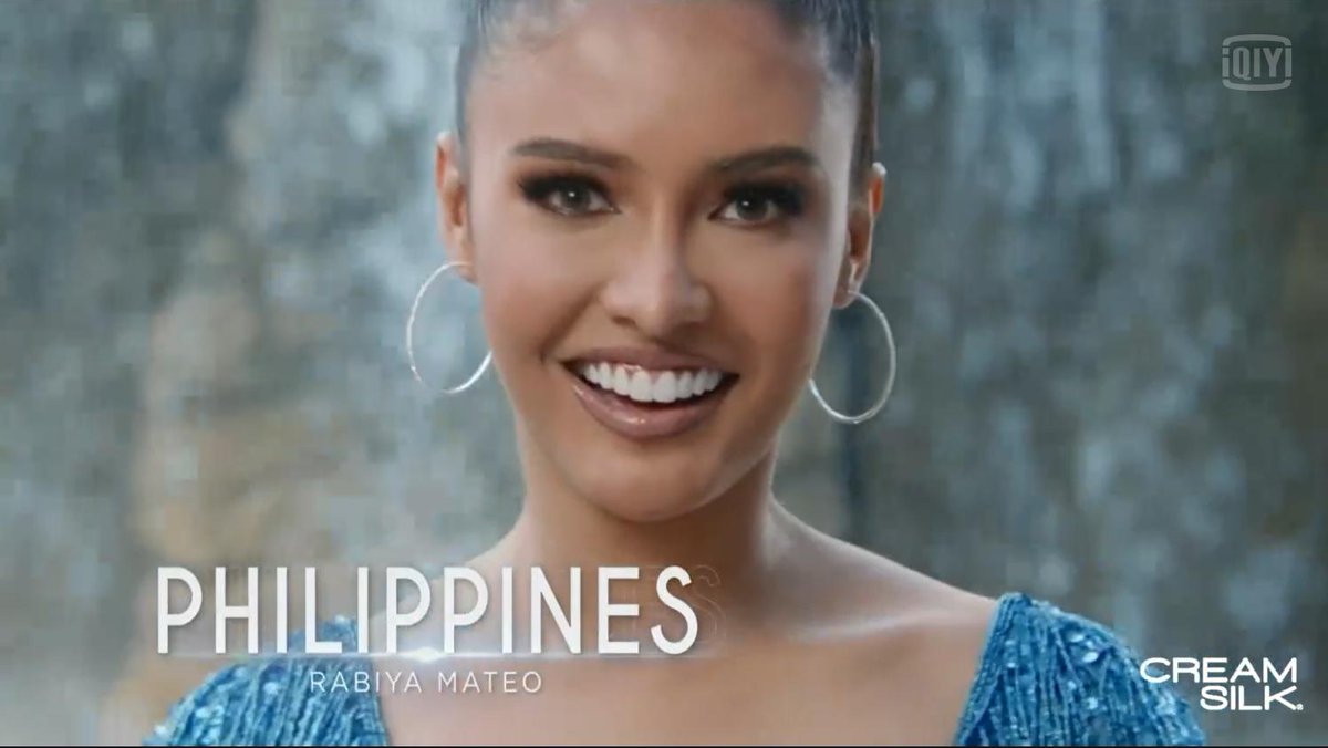 enjoyGLOBE's tweet photo. Scream your lungs out for Rabiya Mateo! 🇵🇭💙  #MissUniverse #Reinvent #MissUniverseoniQiyi https://t.co/5RssPKDhC9