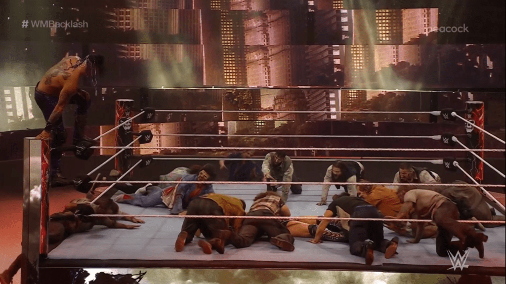 WrestlingNewsCo's tweet photo. WWE WrestleMania Backlash results: The Miz and John Morrison were eaten by zombies https://t.co/NXXAgvRgIV https://t.co/1nmSPqGU6e
