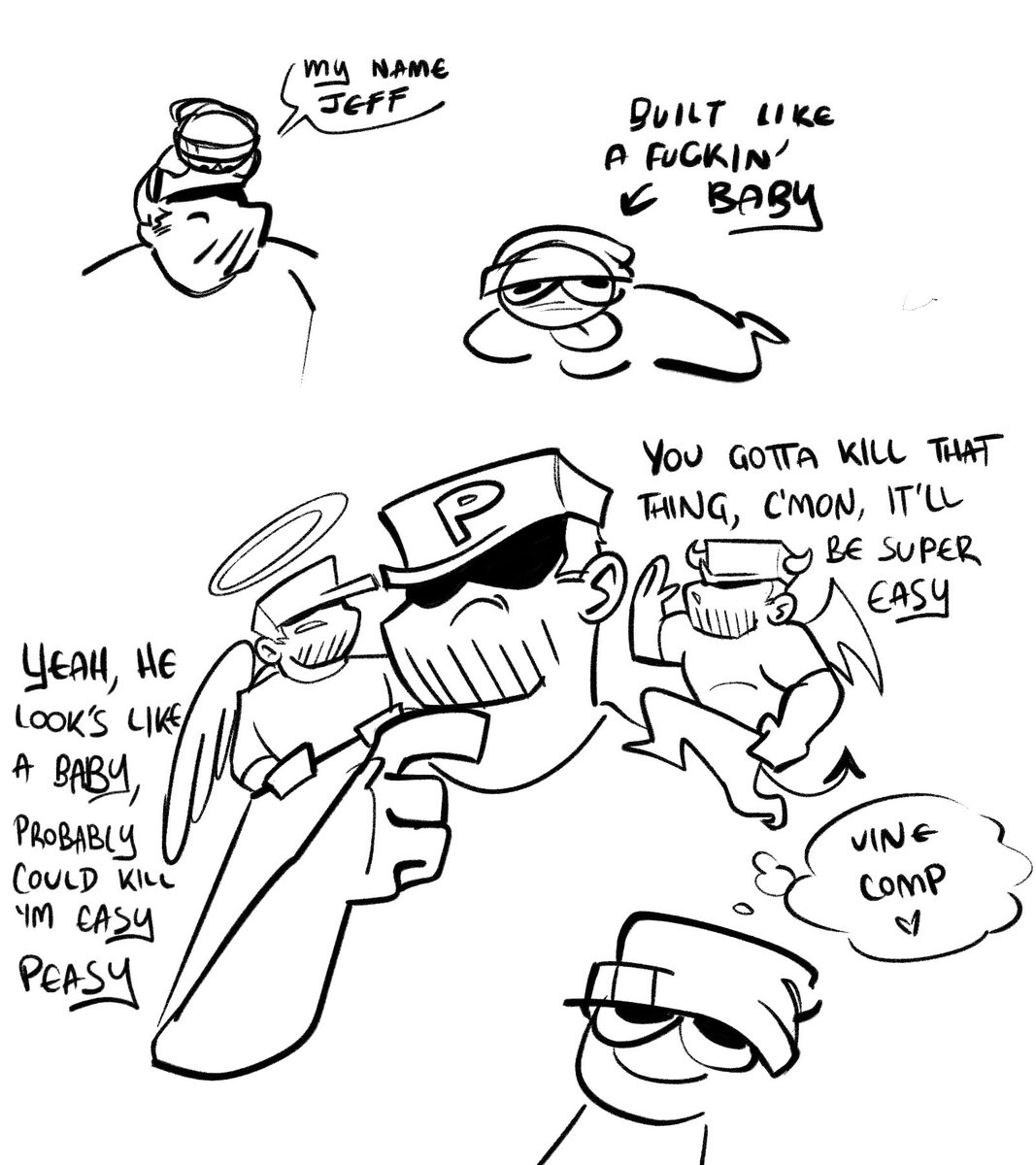 chipollo's tweet photo. you guys. i gotta confession.

ive been drawing @JohnnyUtahNG and ninja muffin. i made them fun to draw and now im in my own personal hell https://t.co/dtQpmbZi42