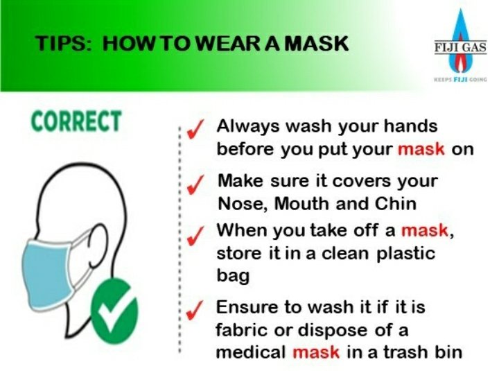FijiGas's tweet photo. Basic tips on how to wear a mask 👍

#teamfijigas #staysafe #maskup #TogetherWeCan https://t.co/SObLE00KXX