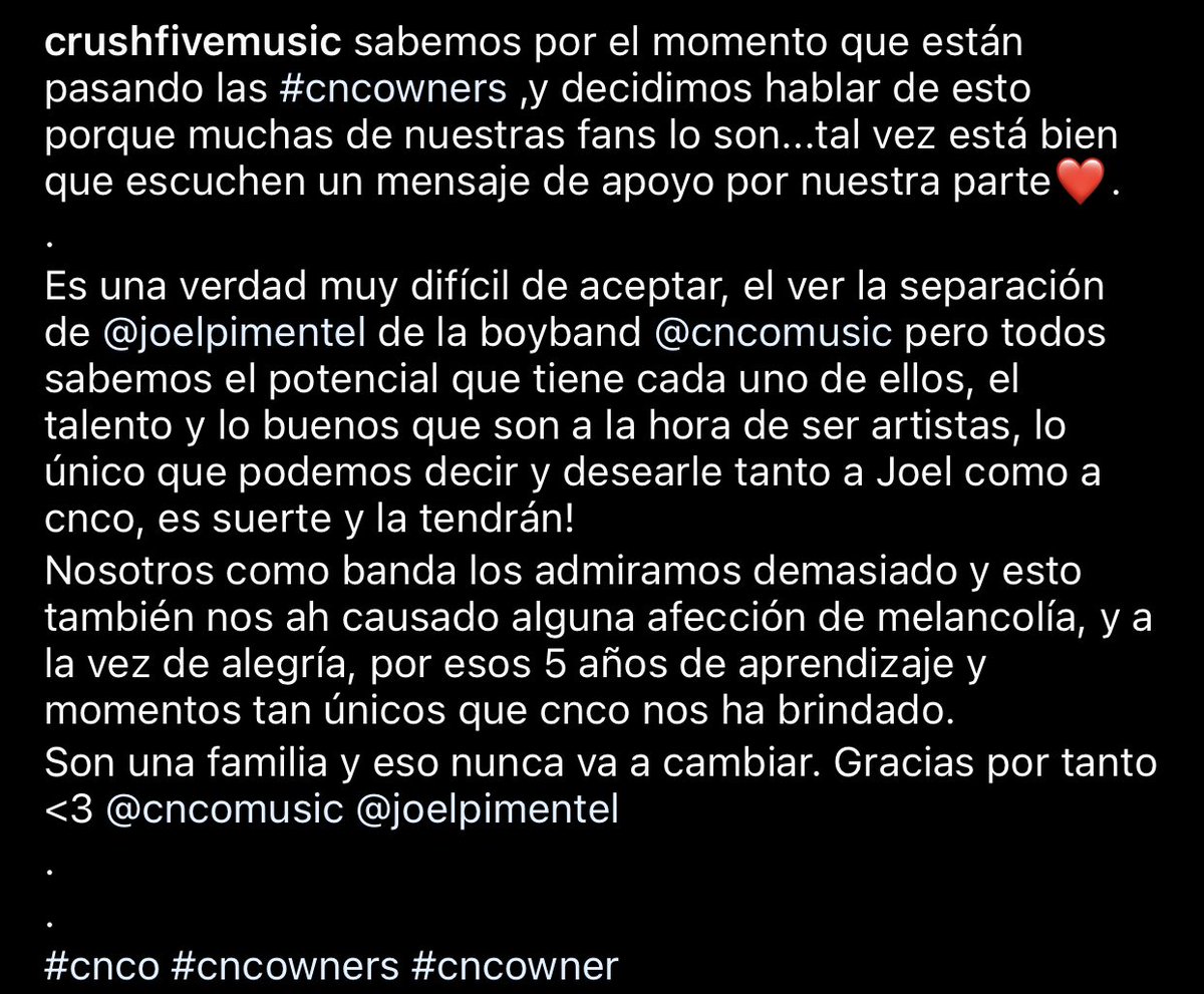 FiveCrush's tweet photo. 🥺❤️ fuerza #cncowners   
.
 #cnco #JoelPimentel #CNCOLiveStream https://t.co/BkldbfpLOG
