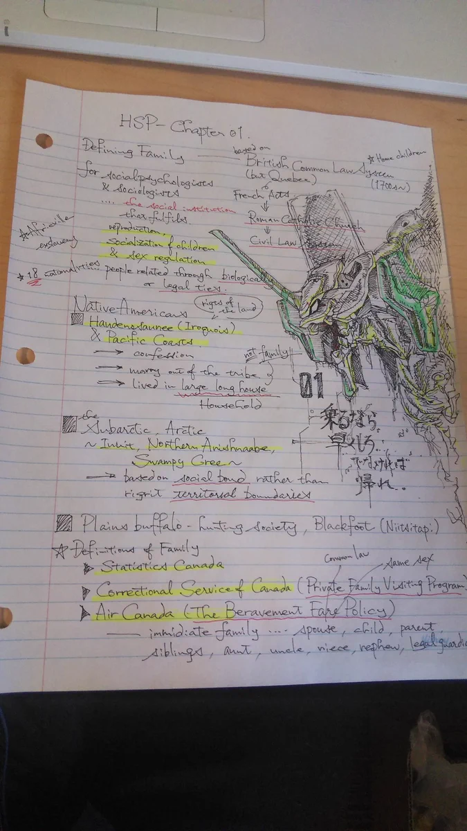 ノートに初号機のイラストを描いていたら…提出と言われて詰んだ…