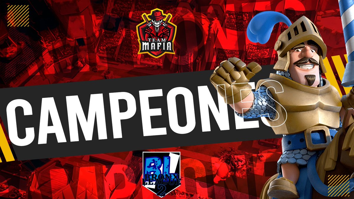 #ClashRoyale | CAMPEONES 🏆
📢
Y nuestros Gansters se alzan con la Copa de la 2da División de la <a href="/bronx_league/">Bronx League</a> , imponiéndonos con mucha jerarquía en esta GRAN FINAL.

🆚 @XDarkGamingCR1 
📊 2 - 0 (5-1) ✔️
📝 CAMPEONES🥇
👑MVP✨
🔸 @Jorchmontoya 

#GanstersOnTop 🕴️🥇