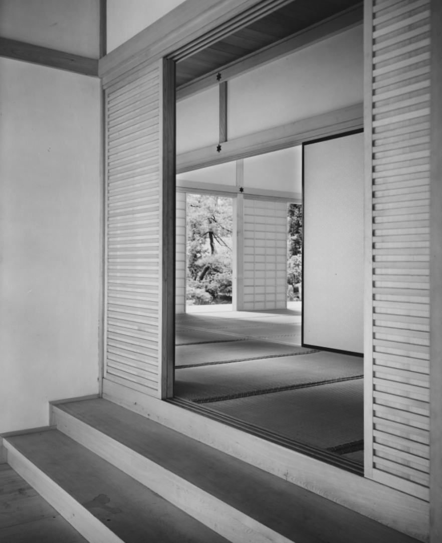 andreaparga7's tweet photo. Japanese Exhibition House, summer 1954'55. Designed Junzo Yoshimura. Photograph by IBM Corporation. Source Museum of Modern Art MoMA #installationimages #exhibition #garden #japanhouses #architecture #japan #japanarchitecture #photo #visualclues #visualliteracy #photoexploratory https://t.co/KT0n3Hp3q4