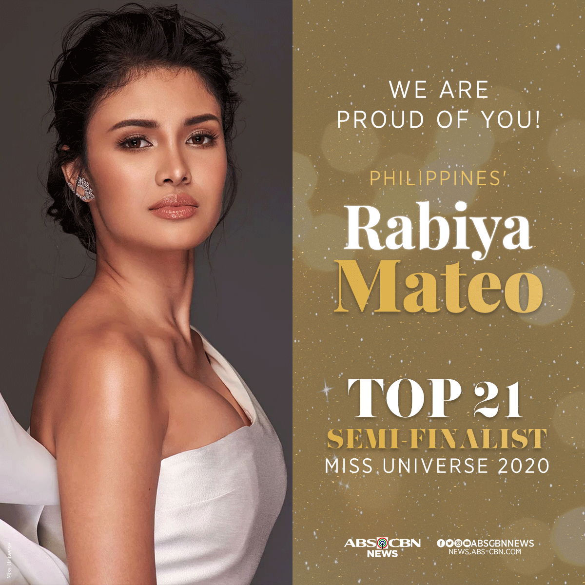 <a href="/MissUniverse/">Miss Universe</a> STILL OUR QUEEN. Rabiya Mateo makes an early exit at the #MissUniverse2020 pageant after failing to make the Top 10.

LIVE BLOG: bit.ly/33OXKTG