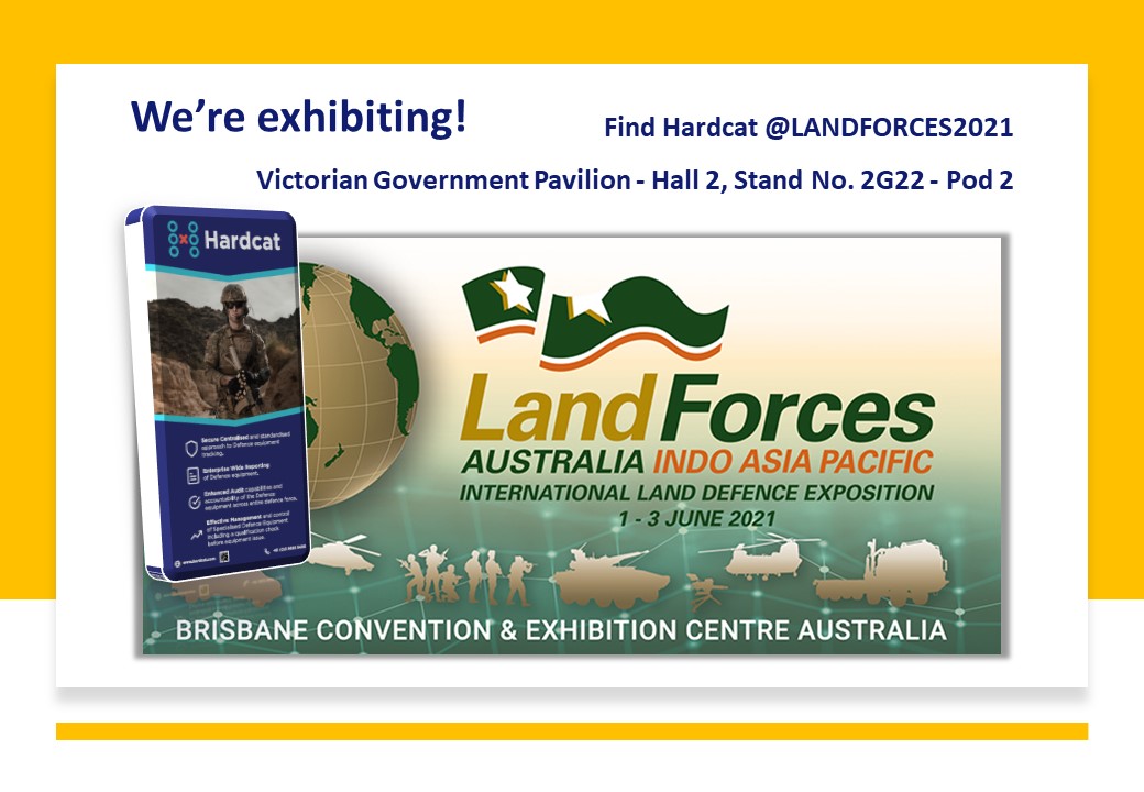 Meet #hardcat to discuss operational equipment tracking and management #LANDFORCES2021 
Visit Hardcat at the Victorian Government Pavilion, Hall 2, Stand No. 2G22 Pod 2. hardcat.com/industries/def… 
#defencecapability #LandForces #DefenceIndustry  #Capability #Armymodernization