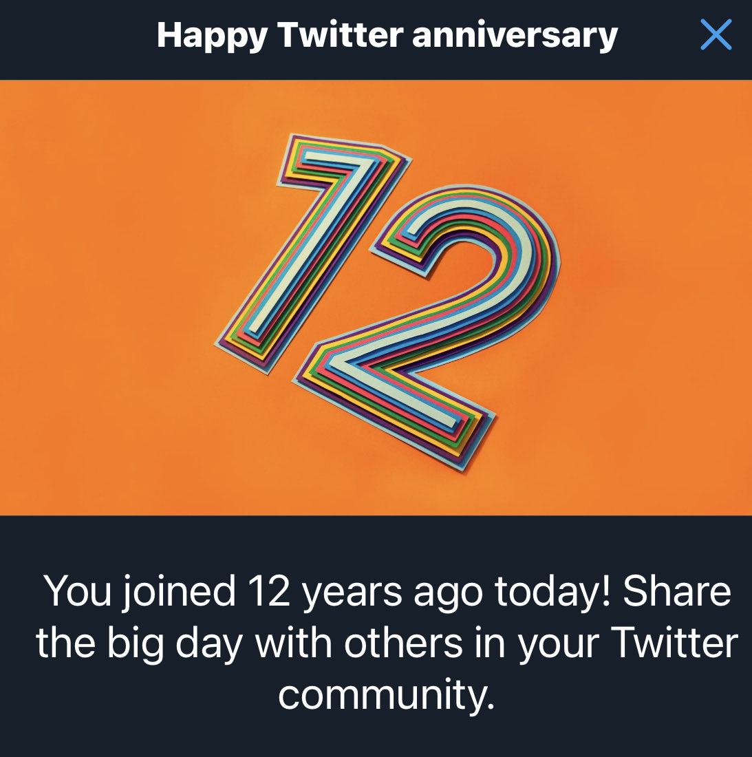 So I got a reminder from Twitter!!!