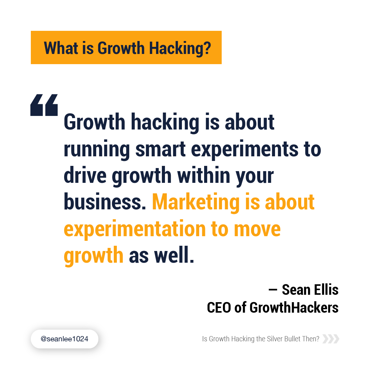 seanlee1024's tweet photo. Marketing is essentially a process of getting to know customers better through continuous experimentation.

#growthhacking #growthhacker #marketing #digitalmarketing #marketingstrategy #growthhacks #growthhackers #growthmarketing #mobilebusinesseducation #knowledgecards https://t.co/TuUeB9BzvG
