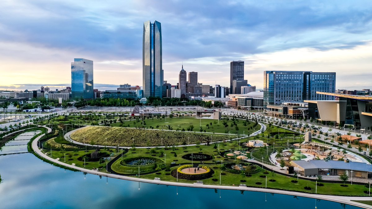 flighttimeokc's tweet image. After a mostly dreary day, the weather let up so I could get downtown for a shoot. Of course, had to stop and get a couple of extra shots #okwx #okc #skyline #drone #dronepilot #dronelife #dronephotography #dronevideo