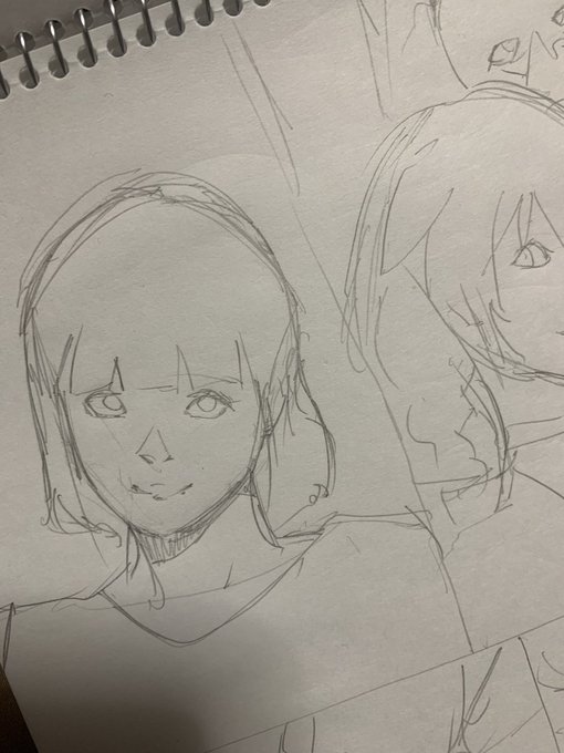 人物を逆さに描くというトレーニングをしていますが、脳がバグりそうになるw

体は割と描けるが、顔は歪むので修正に次ぐ修正。
普段いかに手癖やパターンのみで顔を描いていたか痛感する。 