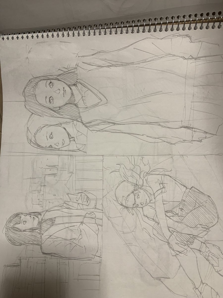 人物を逆さに描くというトレーニングをしていますが、脳がバグりそうになるw
体は割と描けるが、顔は歪むので修正に次ぐ修正。
普段いかに手癖やパターンのみで顔を描いていたか痛感する。