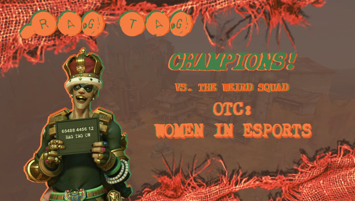 WE WIN FINALS 3-0!

Ragtag takes the cake against <a href="/WeirdSquadOW/">The Weird Squad</a> in the <a href="/OTChamps/">Overtime Champions</a> Women in Esports Tournament. It was an amazing matchup and we couldn't have asked for a better opponent. 

GG's to everyone! #TickTock💥