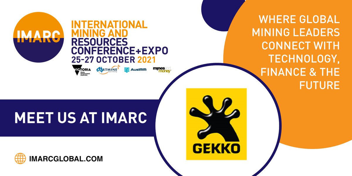 IMARC_Mining's tweet photo. .@Gekko_Systems is just one of the companies you will meet at this year's International #Mining and #Resources Conference (#IMARC). See who else you will meet here https://t.co/3YKmGtm08a

#technology #investment  #ventilator #gravityconcentration #goldprocessing #ClassicMinerals https://t.co/OnIObErc9a