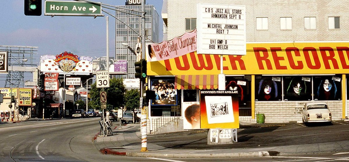 Sunset Strip, Summer 1978: Tower Records emblazoned with the album artwork ...