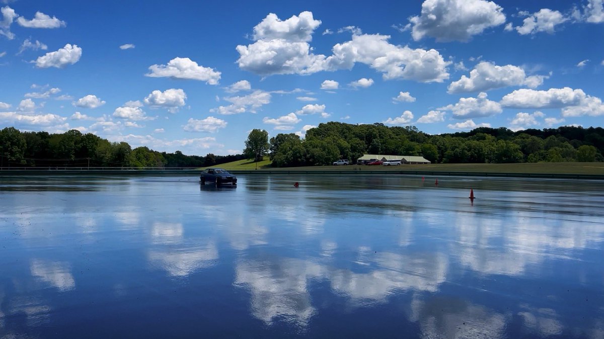 conspire's tweet image. Never actually had any fun on the skid pad at @virnow with the sprinklers on in all the years we’ve been going there. Totally bummed I’ve been missing out on all these reflection shots the last 18 years.