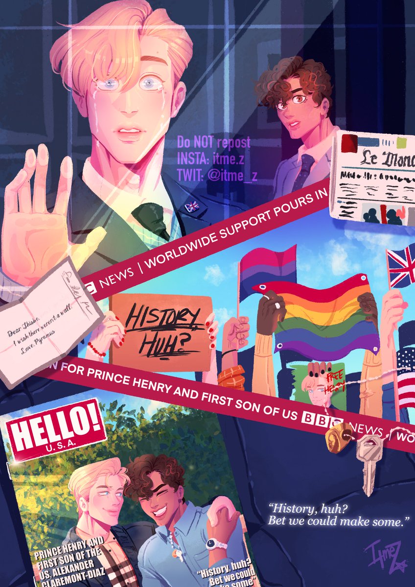 “History, huh? Bet we could make some.”❤️💙

Fanart of the book Red, White &amp; Royal Blue by <a href="/casey_mcquiston/">2 Royal 2 Blue</a> !

Pls do NOT repost anywhere! (it’s already on IG) #rwarb #redwhiteandroyalblue