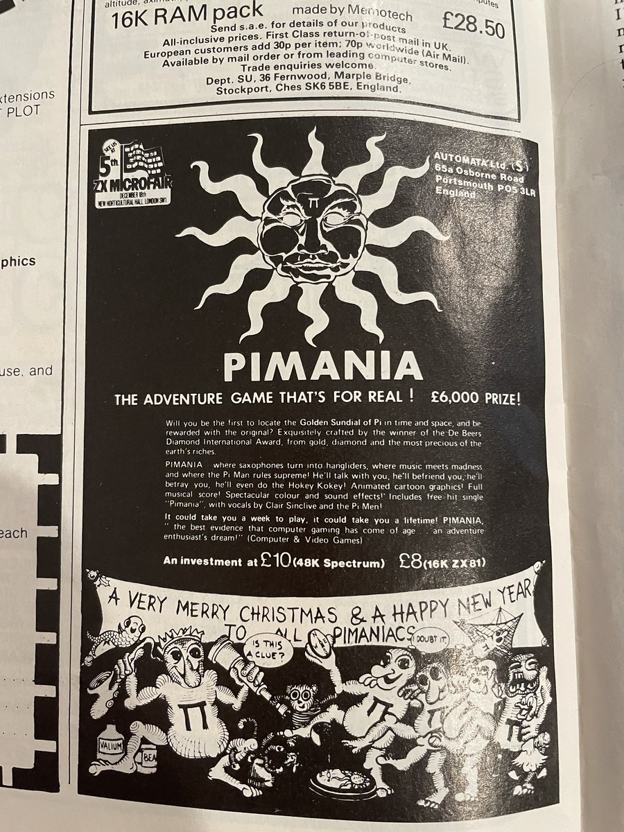 Some #zx81 #retrocomputer adverts from around 1982.