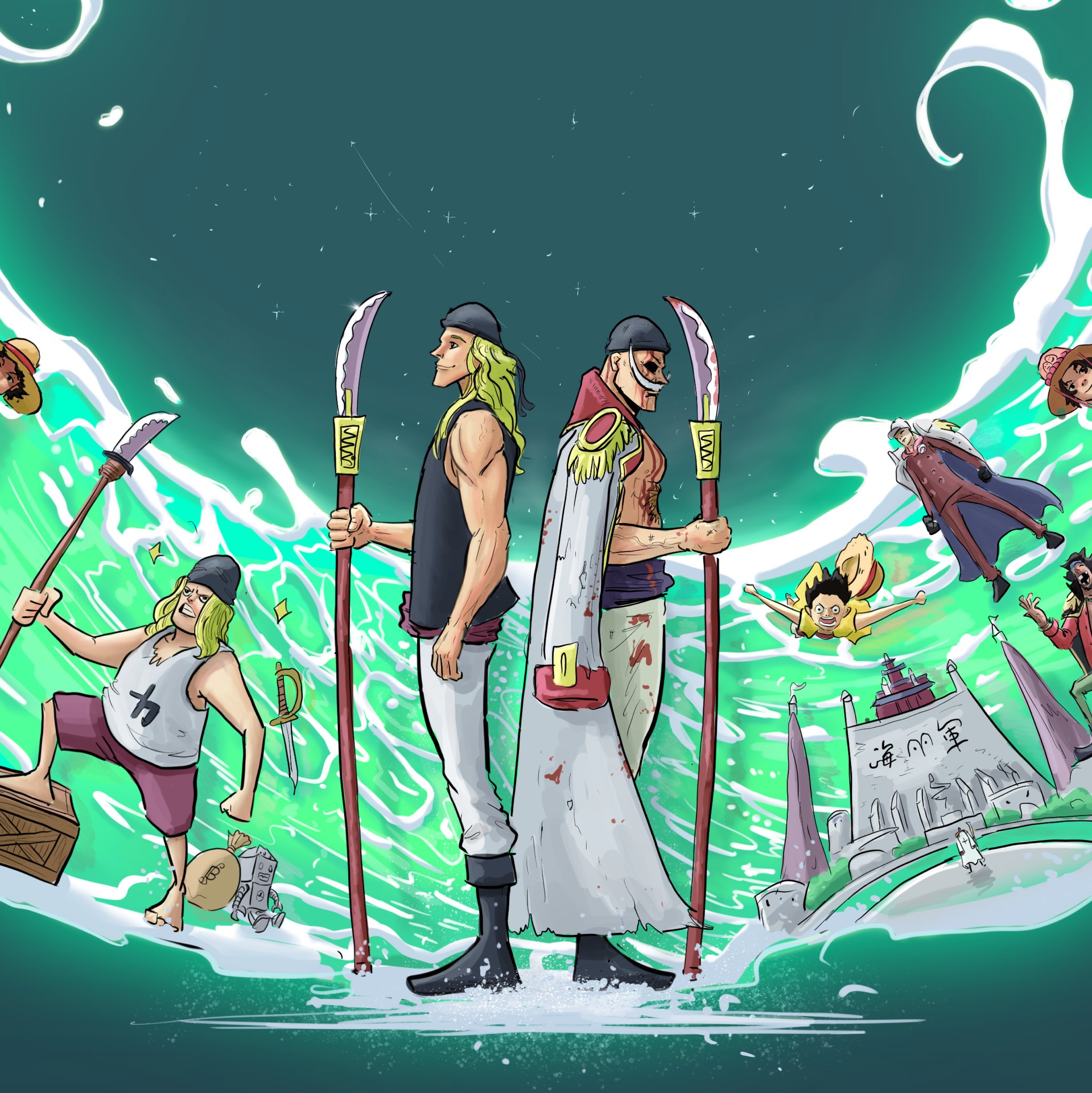 Young White Beard One Piece