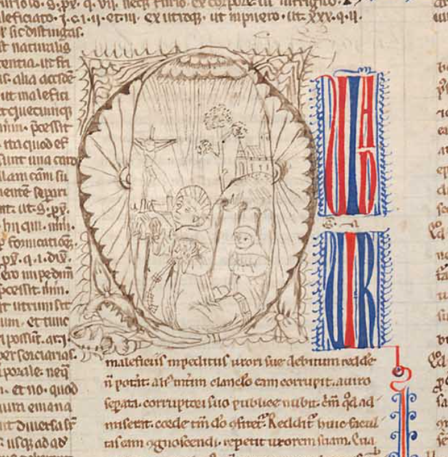 renatamodrakova's tweet photo. Look at this charming Decretum Gratiani XXIII B 4 from first half of the 13th century from southern Europe! The painter did not have time to complete the color decoration of the individual illuminations. And I think they can be used as unique relaxation coloring books. Try it! https://t.co/2hMRFzDUjD