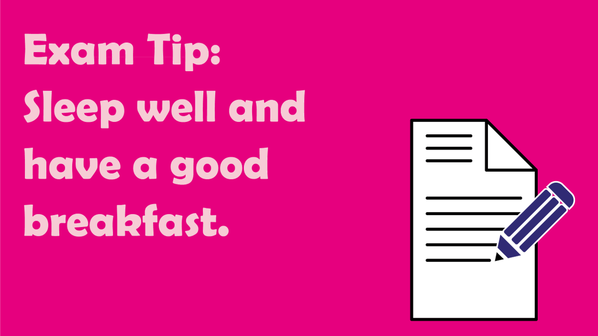 SheffUniEng's tweet photo. With #exams just around the corner remember this exam tip: to sleep well and have a good breakfast - keeps you feeling happy, awake, and ready to start. ✔️ #students #StudentExams #engineering #ExamStress #BePrepared #preperation #revision #studying #YouGotThis #relax https://t.co/czKXUrJHmD