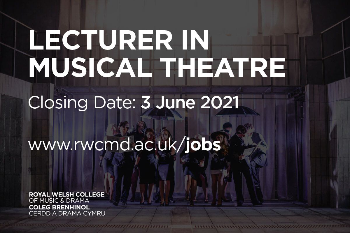We're seeking a proactive and creative individual, with teaching, musical direction, and arranging skills, to make a significant contribution to #MusicalTheatre at RWCMD:

Lecturer in Musical Theatre (Closing Date - 3 June 2021)

Apply at ce0091li.webitrent.com/ce0091li_webre…

#artsjobs