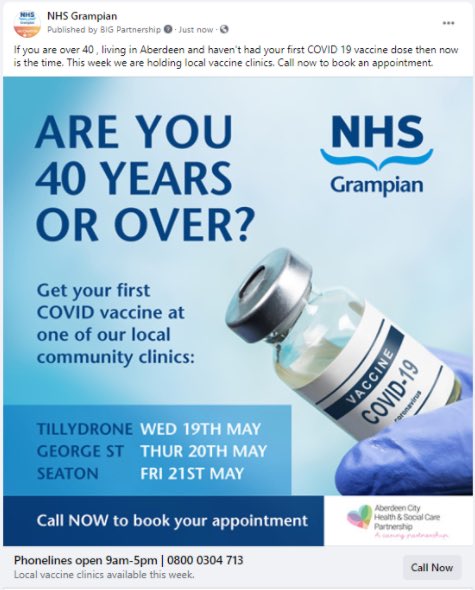 Do you live in Aberdeen and keen to get your Covid vaccine #rollupyoursleeve