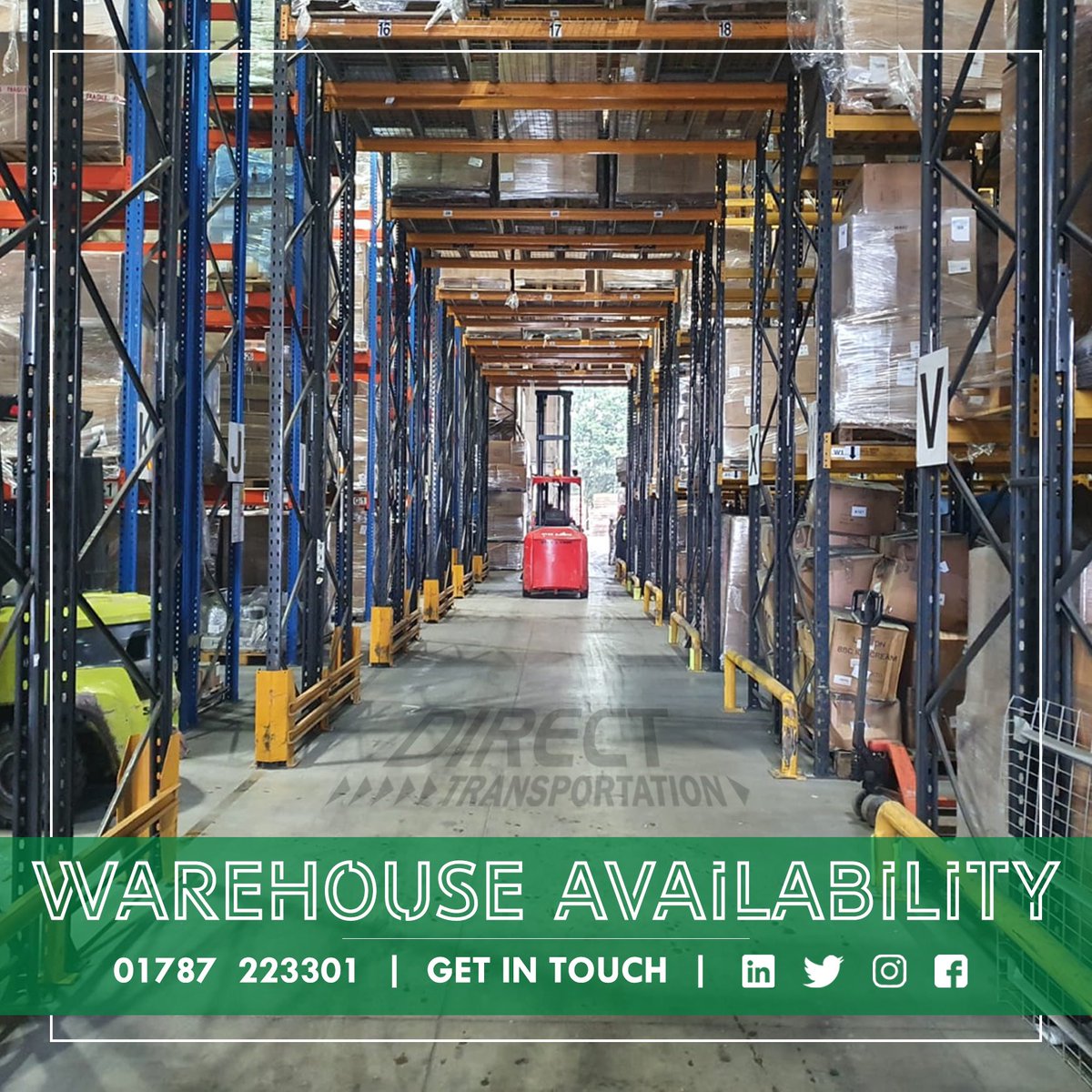 Directtranspor1's tweet photo. We have space available in our warehouse at Earls Colne.

Get in touch if we can help you out 👇🏼
#DT #DirectTransportation https://t.co/TIAf1D2WBW