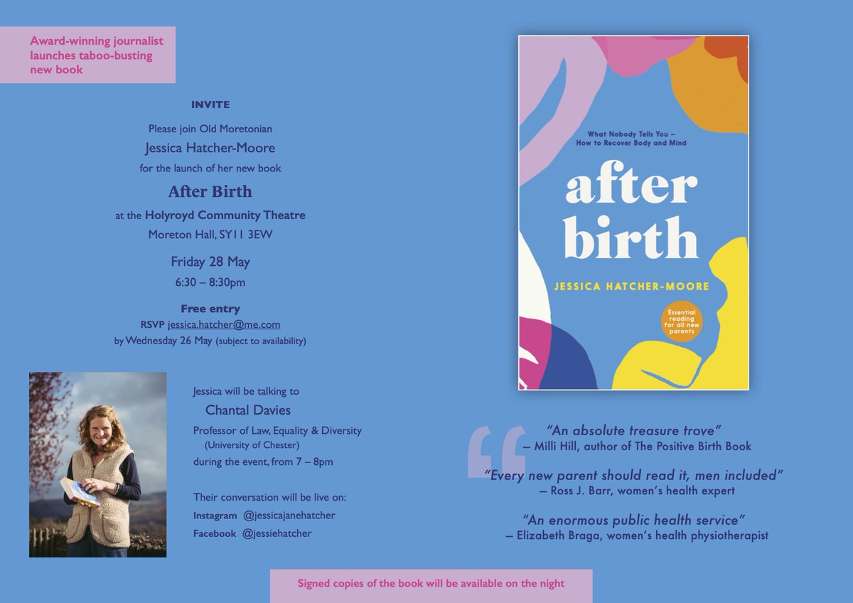 Jessica HatcherMoore (@jessiehatcher) on Twitter photo Shropshire folks, shout if you want to come to my actual, in-person book launch, thanks to @MoretonHall's <a href="/The_Holroyd/">The Holroyd Community Theatre</a>, who are making it possible!
My conversation on the night with Professor of Law, Equality & Diversity Chantal Davies of <a href="/UoC_LawSchool/">ChesterUniversityLaw</a> will be live on IG + FB⭐️ Shropshire folks, shout if you want to come to my actual, in-person book launch, thanks to @MoretonHall's <a href="/The_Holroyd/">The Holroyd Community Theatre</a>, who are making it possible!
My conversation on the night with Professor of Law, Equality & Diversity Chantal Davies of <a href="/UoC_LawSchool/">ChesterUniversityLaw</a> will be live on IG + FB⭐️