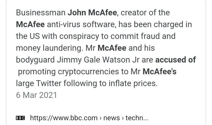If <a href="/officialmcafee/">John McAfee</a> was jailed for this reason, I think <a href="/elonmusk/">Elon Musk</a> should be in jail too.