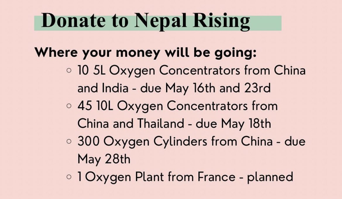 You can help by donating to Nepal Rising. (insta: nepalrising) The picture below shows you where exactly your money will be going.