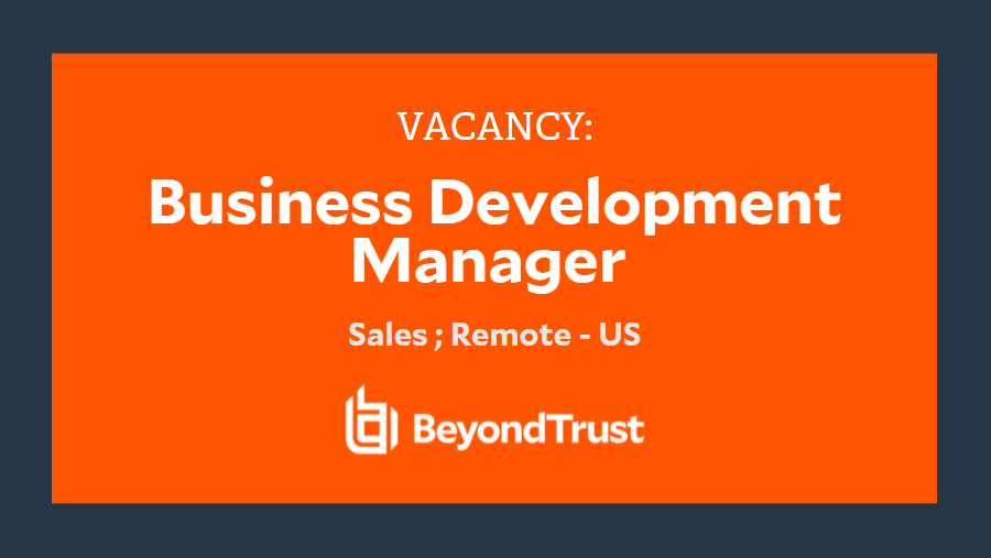BeyondTrust's tweet photo. JOB OF THE WEEK: We have an exciting new role for a Business Development Manager available to be remote in the US. View the description and apply today below!

https://t.co/VrWcxOdK6F

#JobOfTheWeek #BeyondTrust #Cybersecurity #WeAreHiring #SalesJobs #TechCareers #RemoteBased https://t.co/rx0bPVQ0d9