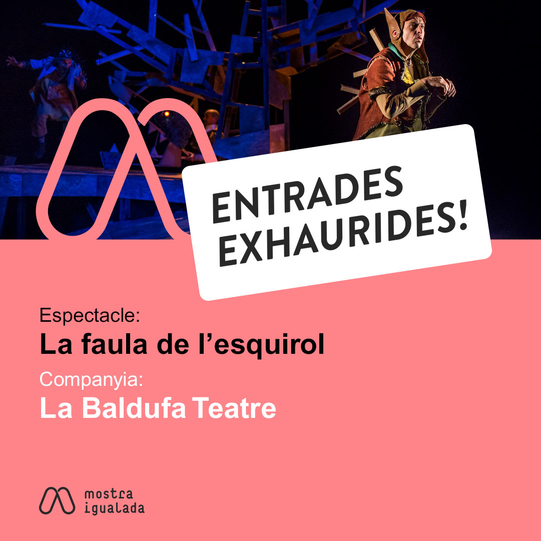 mostraigualada's tweet photo. 🔴ENTRADES EXHAURIDES!
👉'Les aventures del Lleó vergonyós' de @elpotpetit
👉Dados' de @ventriculoveloz
👉'La faula de l'esquirol' de @LaBaldufaTeatre
👉 'Les croquetes oblidades' de @LeSuperTietes https://t.co/MABjBjGMz5