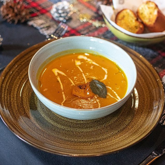 A touch of magic in a bowl, our roasted pumpkin soup makes for the perfect soul-warming starter to warm you up for the main event!