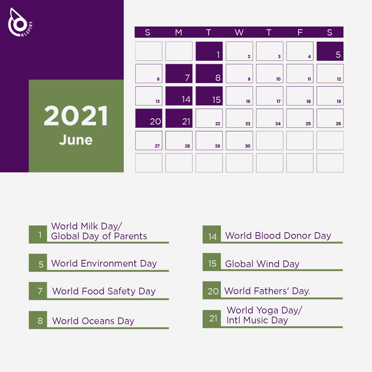 getowlspired's tweet photo. Did someone say June is here? Get ready to write some awesome content for these special days in June. Don't forget to save this and keep checking our space for monthly special days calendar!

#getowlspired #digitalmarketing #contentwriting #specialdays2021 #contentideas https://t.co/6pOTu3q3Ra