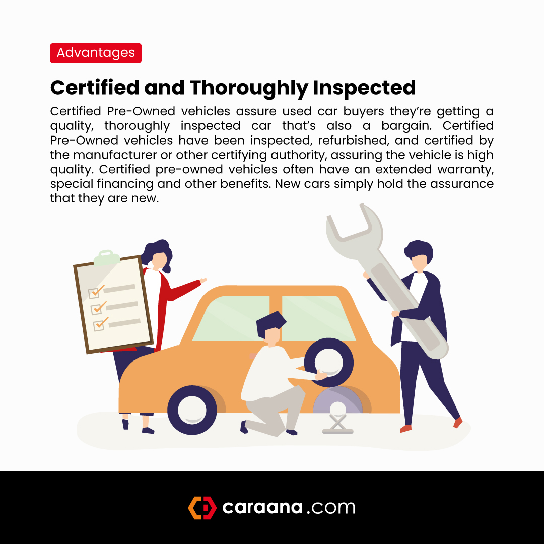 #Advantages
#Certified Pre-owned vehicles assure car buyers they're getting a quality, throughly inspected car that's also a bargain.
#CertifiedPreownedCar #InspectedCar #ExtendedWarranty #Car #PreownedCar #PreownedCars #UsedCar #SecondHandCar #Caraana