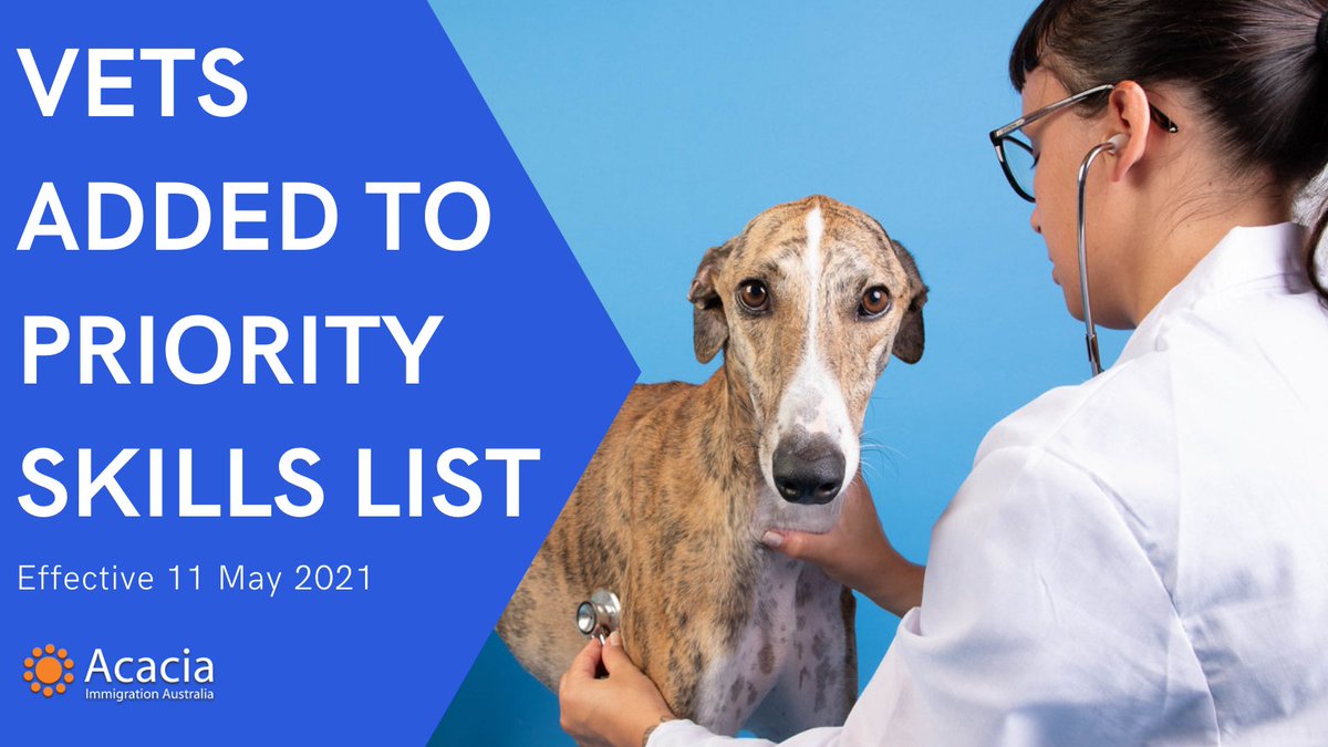 AcaciaAustralia's tweet photo. Following an increase in the numbers of furry, feathered, and scaly companions over the lockdown period, Veterinarians have now been added to the list of Priority Occupations for migration purposes. Read more: https://t.co/68YhA1UqIR https://t.co/O4dgljcVIl