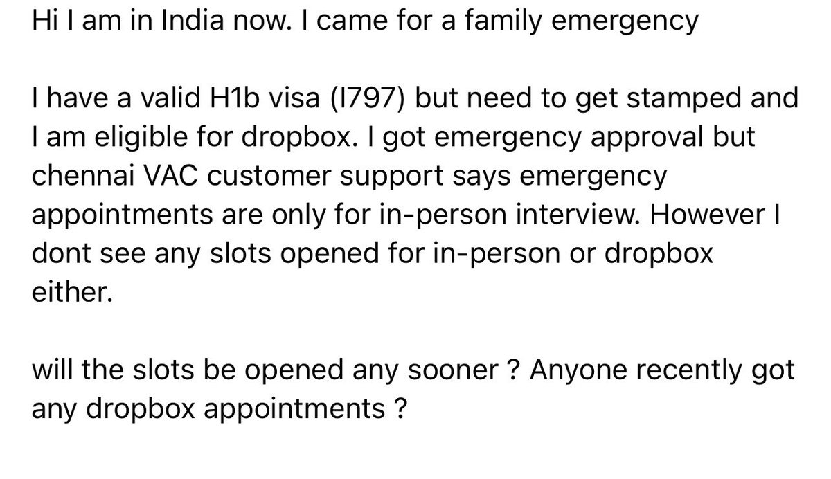 getnonimmihome's tweet image. @USAndIndia @USAmbIndia @IndianEmbassyUS @SandhuTaranjitS @USAndChennai @USAndMumbai 100s of applicants fall under NIE and eligible for EA but they have no dates for Dropbox. How can they get back to their emergencies back home in the US? Please clarify!