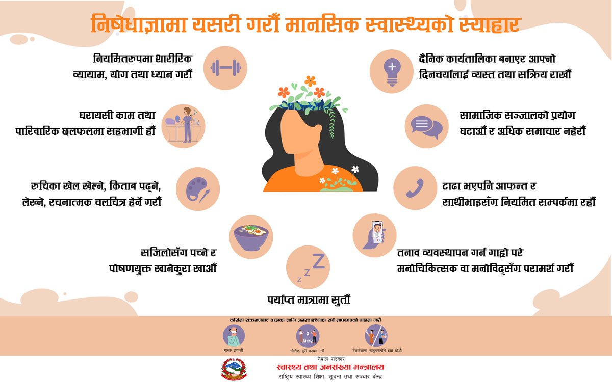 unicef_nepal's tweet photo. निषेधाज्ञामा यसरी गरौं मानसिक स्वास्थ्यको स्याहार 👇 https://t.co/FMK9PVZ7Hp