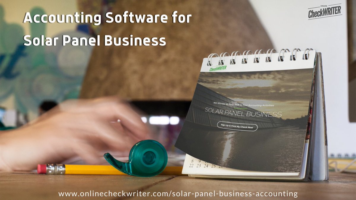 onlinecheckwriter.com/solar-panel-bu…

Do you wish to take your Solar Panel Business to the next level? OnlineCheckWriter helps you manage your accounts the most effectively so that you can budget your expenses easily.

#SolarPanelBusiness #SolarPanelBusinessAccounting #BusinessAccounting