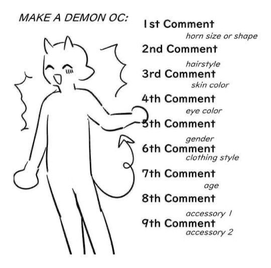 Keep seeing "let's make a vampire" thing going around but I don't care for vampires so let's make a demon! 