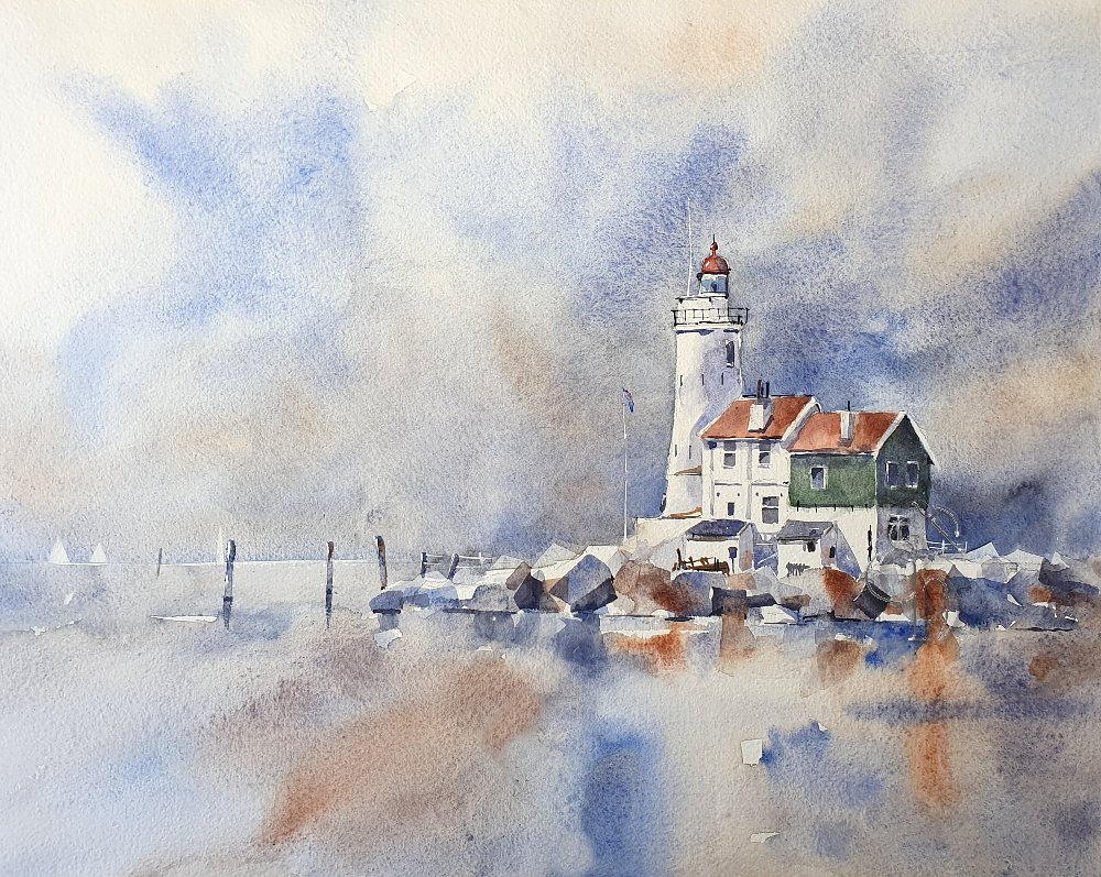 EdoHannema's tweet photo. Lighthouse Paard van Marken
L. Davidson Pigments.
Almost no granulation! 😂
Two Rivers Paper 40x50cm
#paardvanmarken #marken #tworiverspaper #lighthouse @tworiverspaper https://t.co/E1ssERkZXy