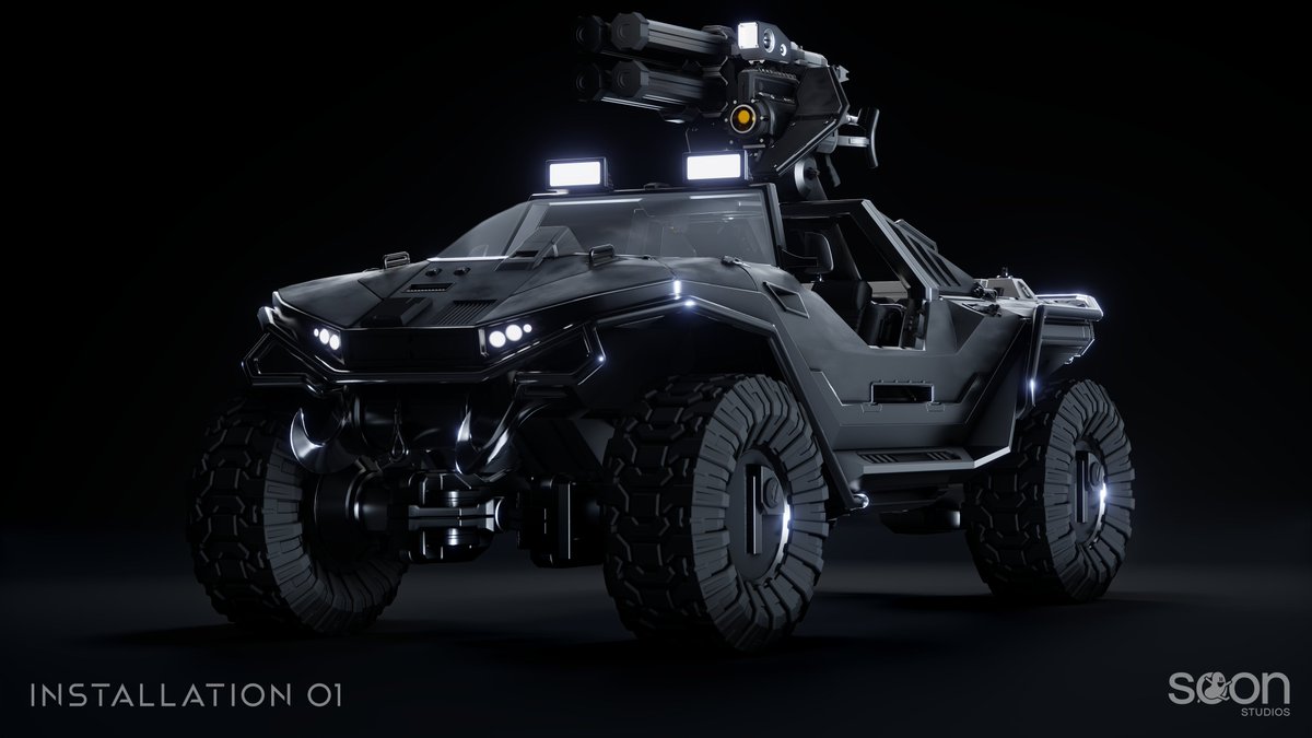 Pat_a_wan's tweet photo. I was inspired recently by a few things work and project related to finally post the work I've done on the Warthog for @Installation01. And thanks to @SamuelJB_23
 for the renders, here they are! #HaloSpotlight #Halo #Blender3d #3D #3Dartist #Installation01 https://t.co/KysXTgjNYx