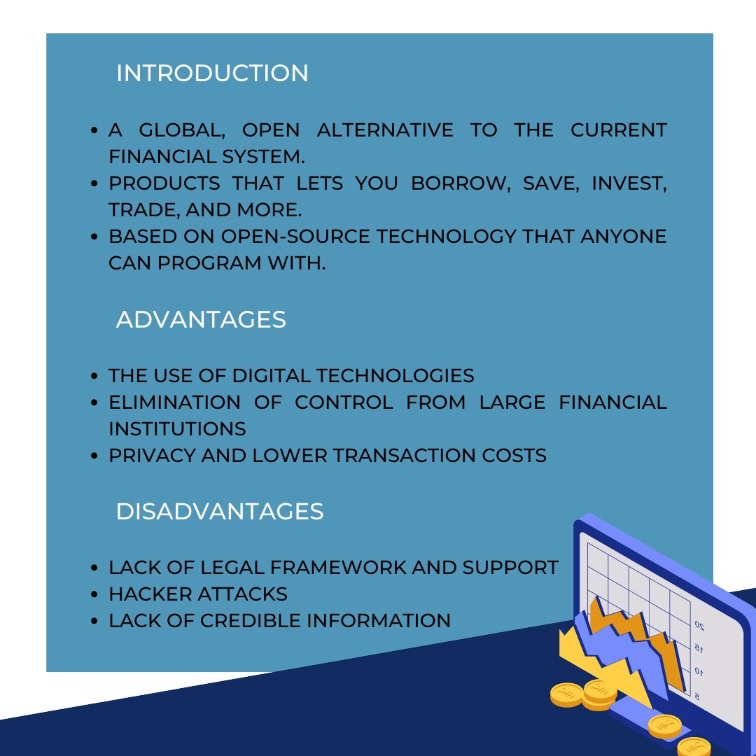 financecelldse's tweet photo. Finbytes 2021
Topic : DeFi (Decentralized Finance)

#defi #nft #cryptocurrencies #investing #money #finance #growth #financeknowledge #finbytes #financecell #dse #delhiuniversitynorthcampus #mba #bschool #mib #dsemba
#ethereum #bitcoin #blockchain #Crypto https://t.co/W9uYwpASJP