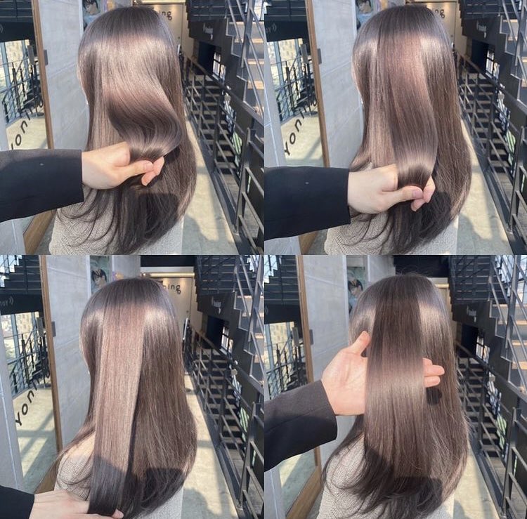 แปะเรฟสีผมใหม่ หม่นๆอมชมพู คิ้วทึมากกก ดูเป็นสาวหวานลุคคุณหนู x1000000