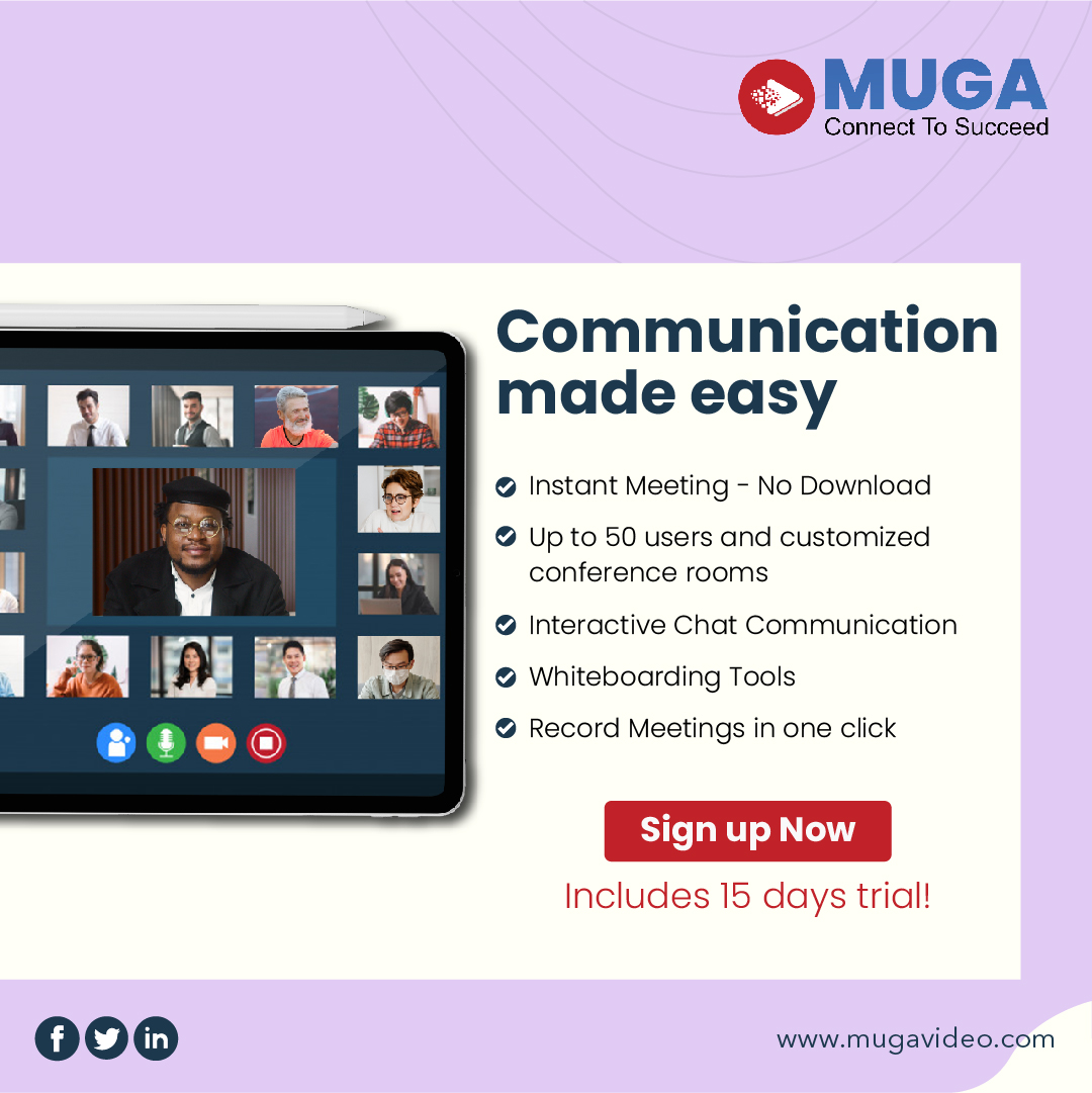 MUGA, a Video conferencing tool which makes your communication so easy!
Sign up For MUGA and get free 15 Days Trial Now!

Click this link to Sign up -> bit.ly/signupmuga

#videoconference #mugavideo #madeinindia  #workfromhome #TauktaeCyclone #remotework #mondaythoughts